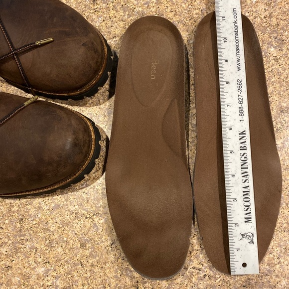 🔥Sale🔥 L.L. Bean Work Boots 10 WIDE Leather Item 301050 Vibram Soles Brown - Picture 17 of 17